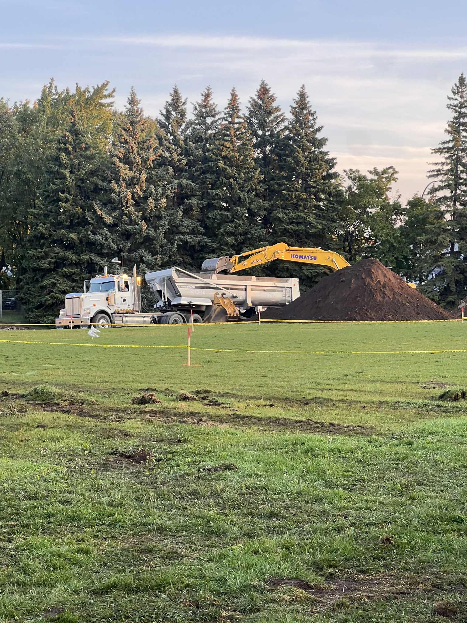 Camion lourd sur chantier
